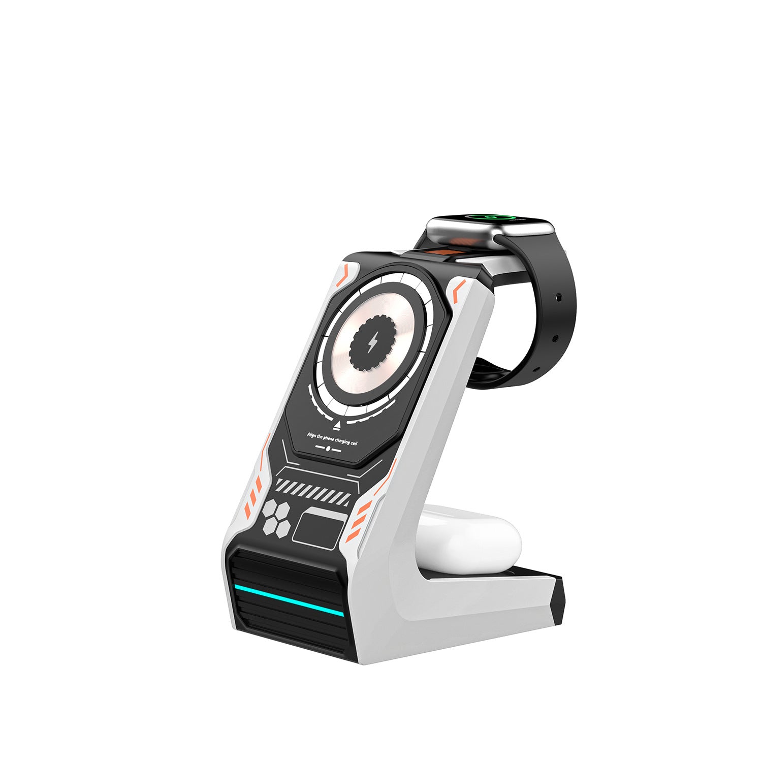 Three-in-one Wireless Mobile Phone Charging Holder