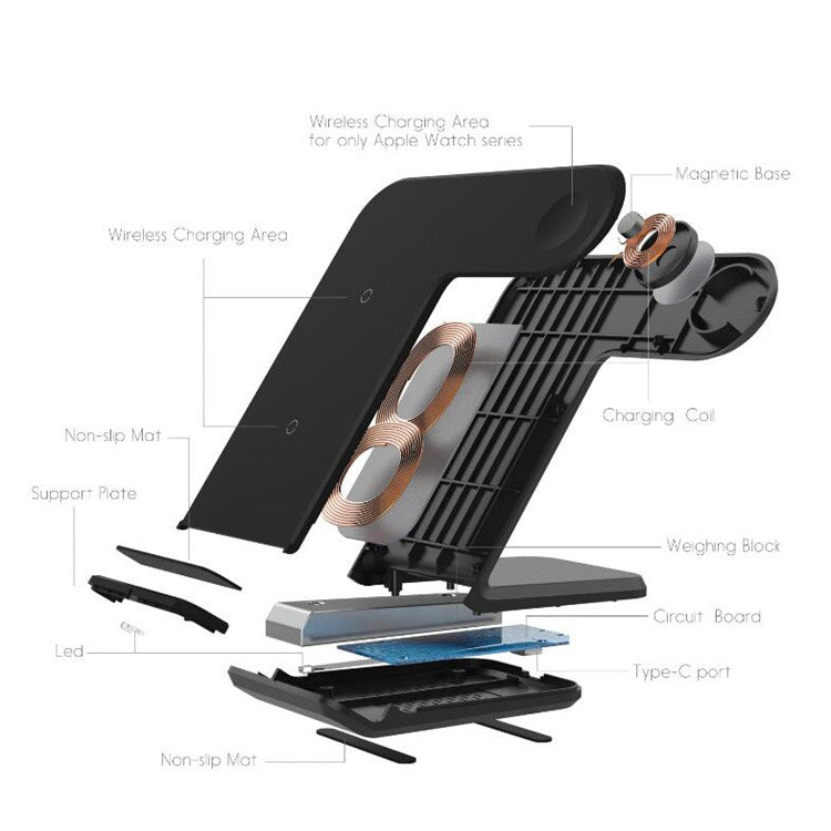 2-in-1 Mobile Phone & Watch Wireless Charger