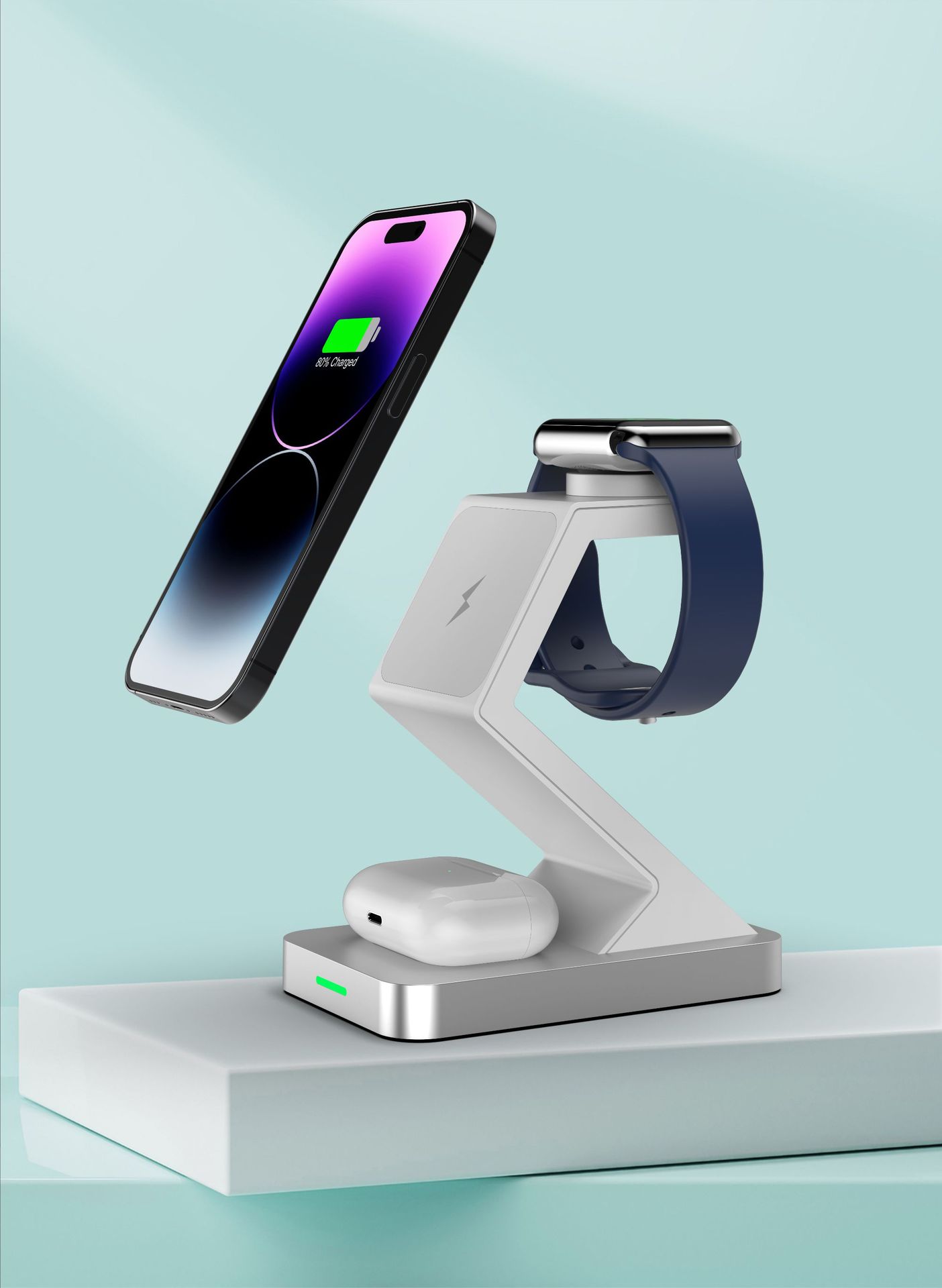 3-in-1 Magnetic Wireless Charger Phone Holder