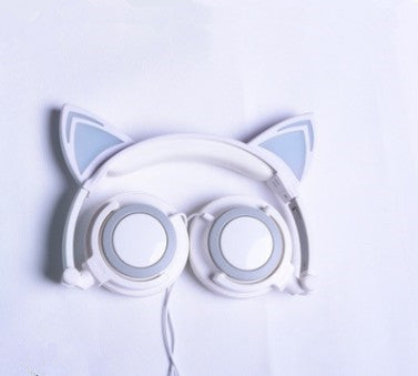 Cat Ear Head-Mounted Luminous Foldable Headset