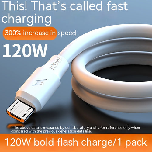 120W 6A Fast Charging Cable for Mobile Phones