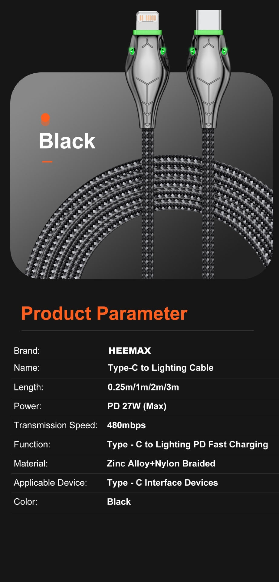 PD27W Fast Charging Data Cable