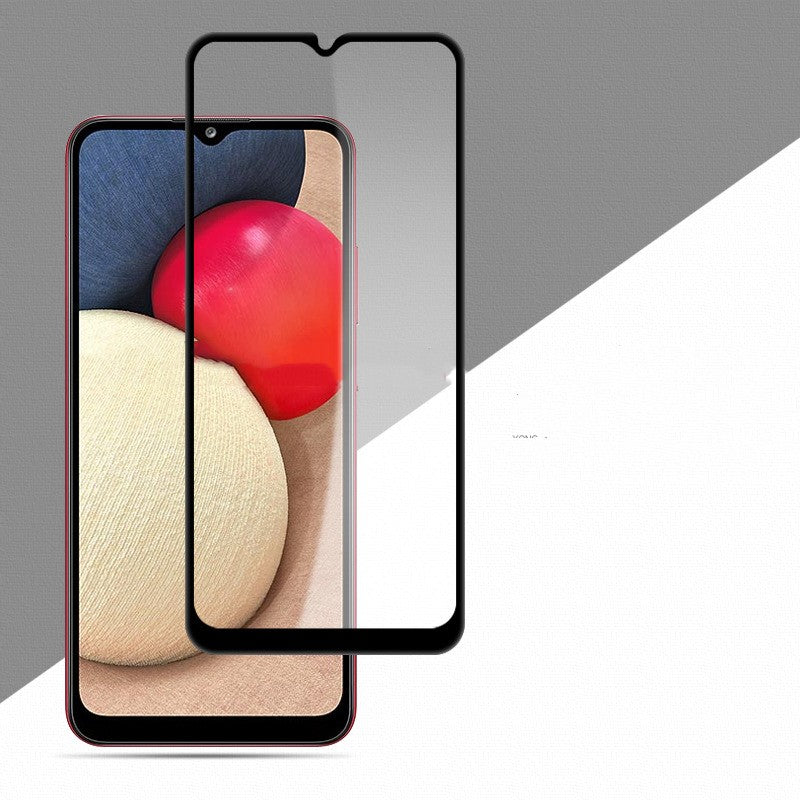 Ultra Clear Second Strong Full Glue Silkscreen Samsung Galaxy A02S 5G Tempered Glass