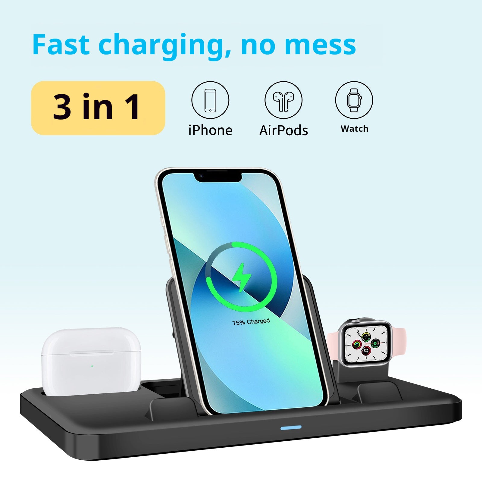 New 3-in-1 Mobile Phone & Tablet Charging Base