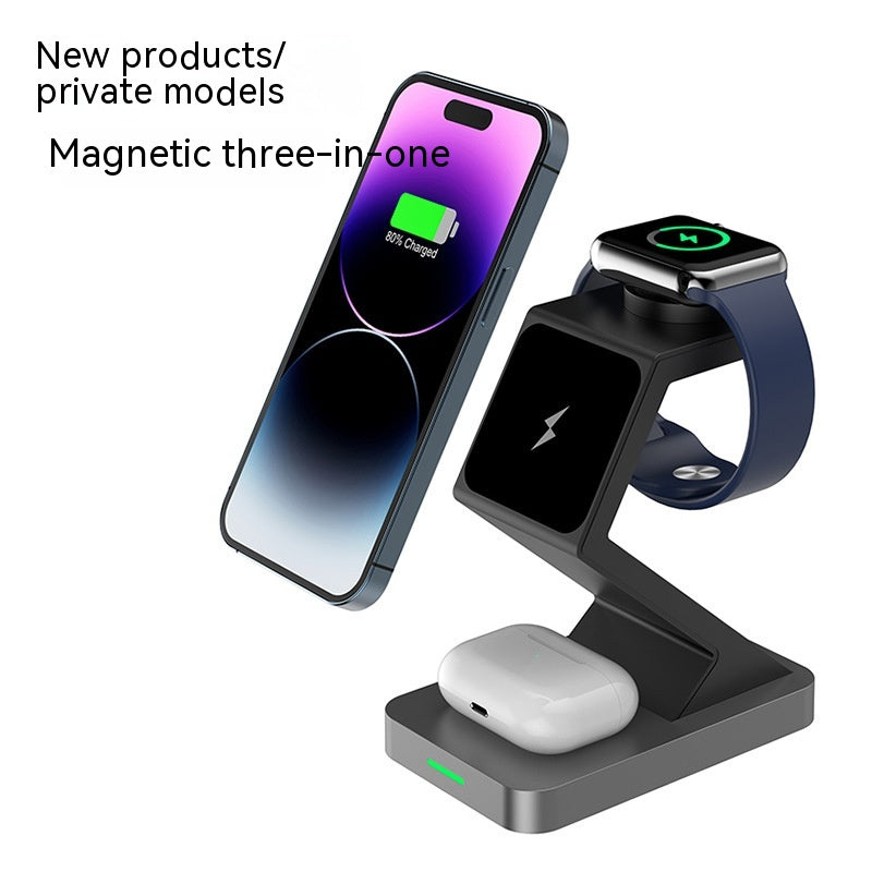 3-in-1 Magnetic Wireless Charger Phone Holder