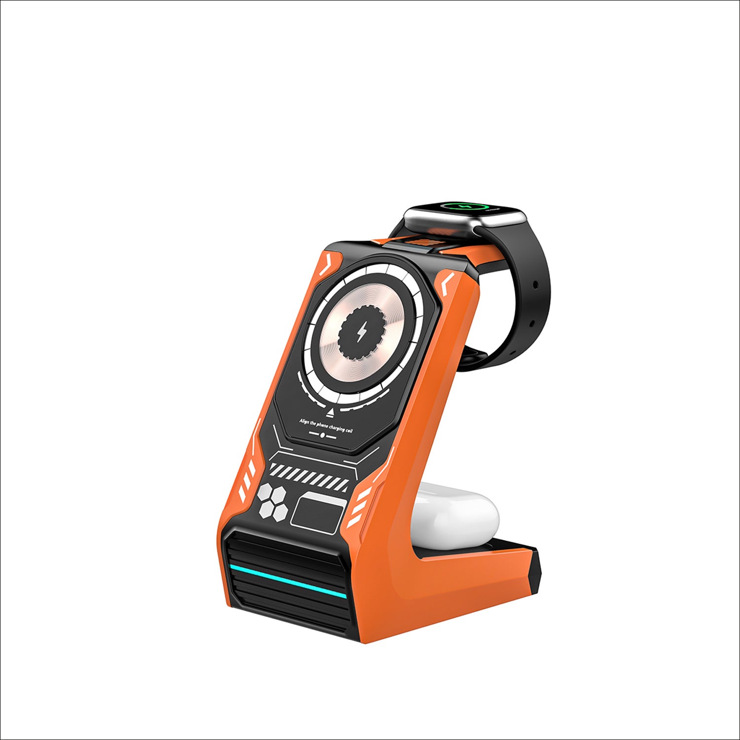 Three-in-one Wireless Mobile Phone Charging Holder