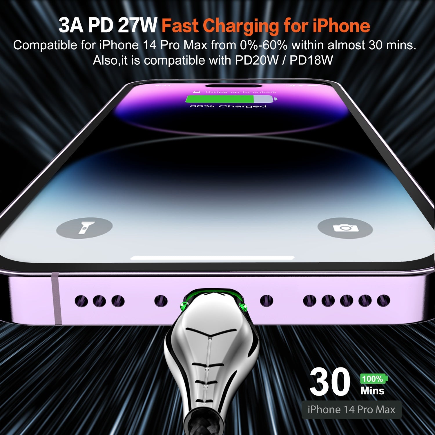 PD27W Fast Charging Data Cable