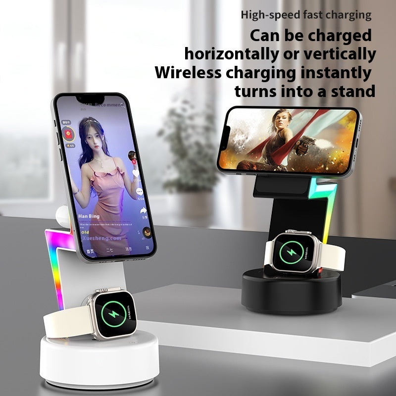 Lightning Three-in-one Mobile Phone Watch Wireless Charger